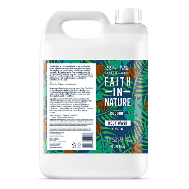 Faith In Nature Coconut Body Wash Refill 5L