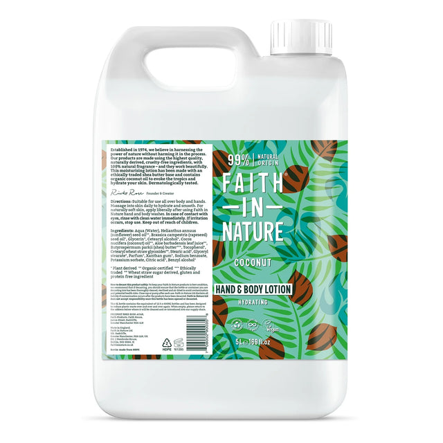 Faith In Nature Coconut Hand & Body Lotion Refill 5L