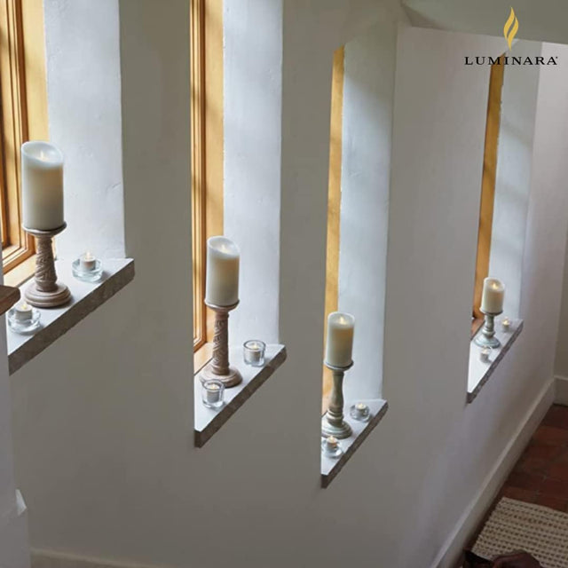 Luminara Indoor 2.0" x 6.1" Ivory Slim Pillar