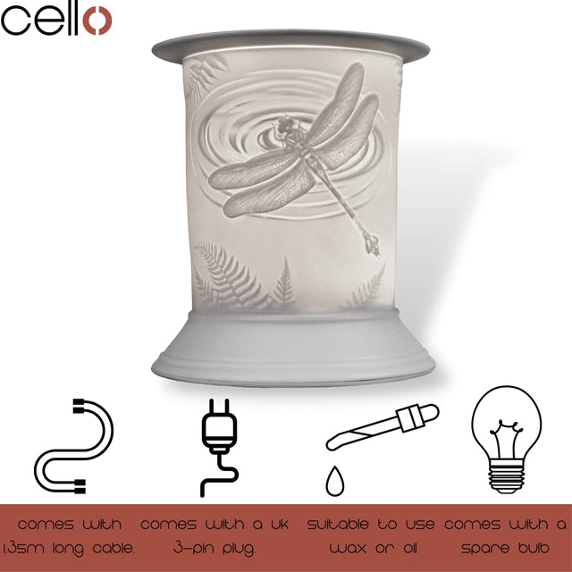 Cello Electric Wax Burner Porcelain Straight - Nature