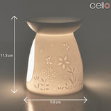 Cello Porcelain Tealight Burner - Flower