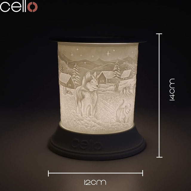 Cello Electric Wax Burner Porcelain Straight - Winter Husky
