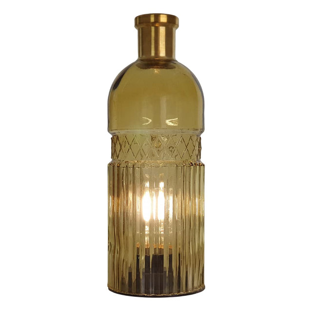 Vintage Large Lamp - Amber