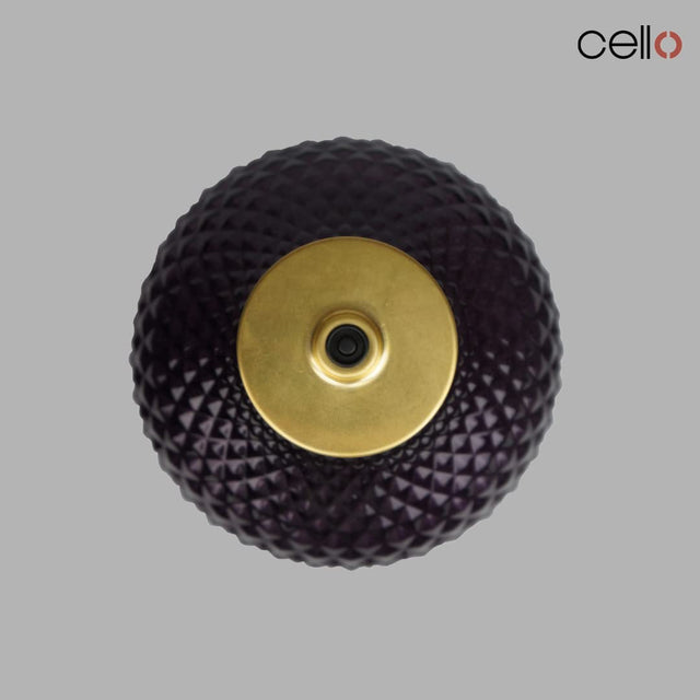 Cello Lighting - Diamond Square Vase Purple