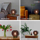 Cello Lighting - Globe Medium Light Red