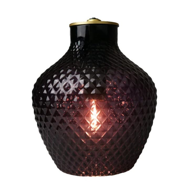 Cello Lighting - Diamond Square Vase Purple