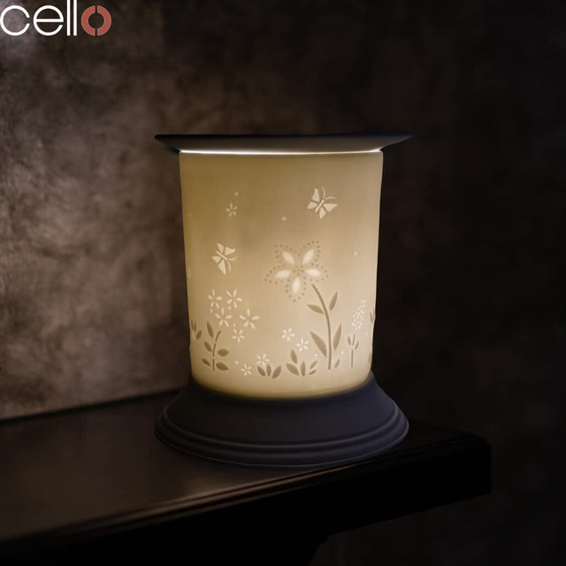 Cello Electric Wax Burner Porcelain Straight - Flower