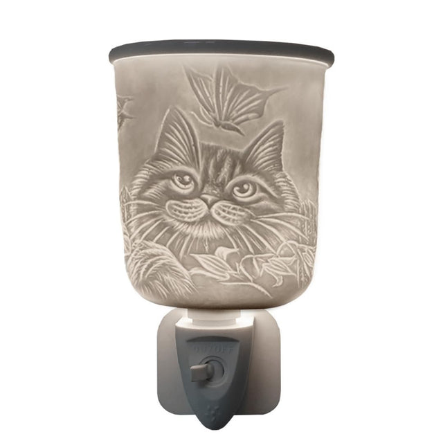 Cello Porcelain Plug In Electric Wax Burner- Cat