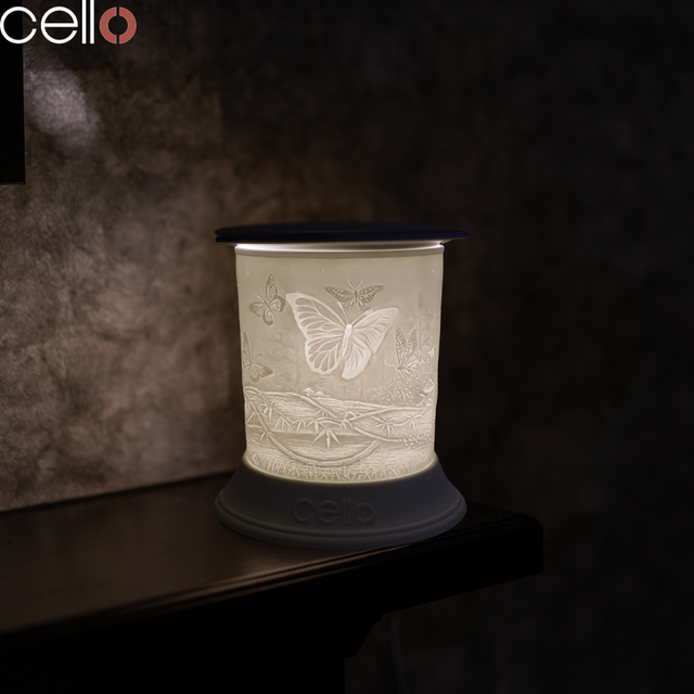 Cello Electric Wax Burner Porcelain Straight - Butterfly