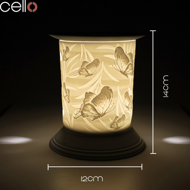 Cello Electric Wax Burner Porcelain Straight - Butterfly