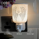 Cello - Porcelain Plug In Electric Wax Burner - Angel Wings