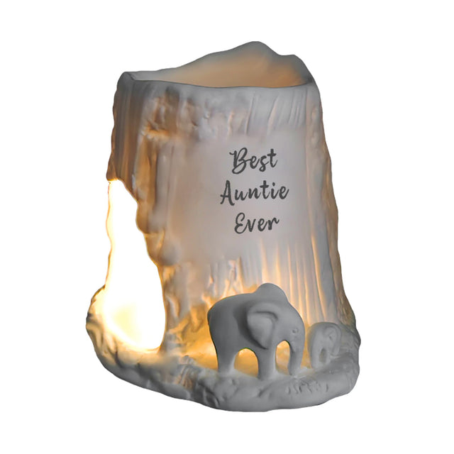 Cello Elephant Tealight Burner - Best Auntie Ever
