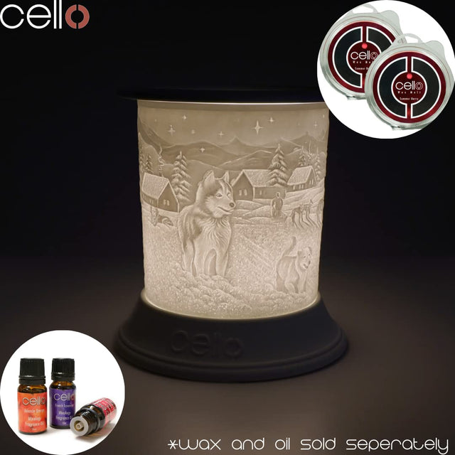Cello Electric Wax Burner Porcelain Straight - Winter Husky