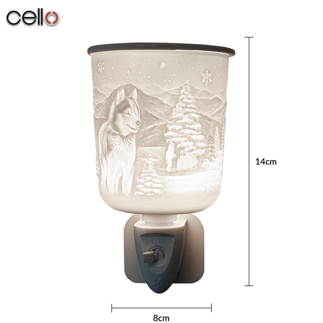Cello Porcelain Plug In Electric Wax Burner - Husky