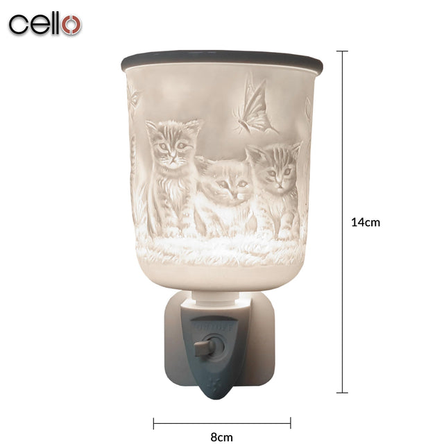 Cello - Porcelain Plug In Electric Wax Burner - Kitten