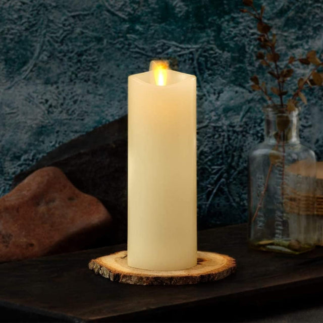 Luminara Indoor 2.0" x 6.1" Ivory Slim Pillar