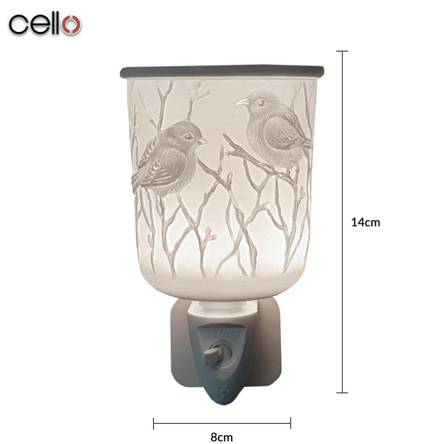 Cello Porcelain Plug In Electric Wax Burner - Bird