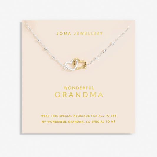 Joma Jewellery Forever Yours Necklace - Wonderful Grandma Silver and Gold Plated