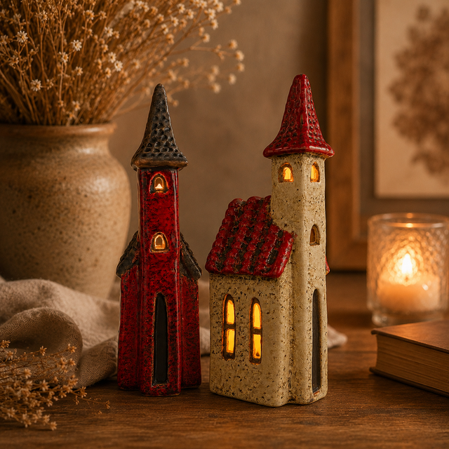 Cello – Tales from the Village – Ivory Tower | Light-Up Village Pottery House