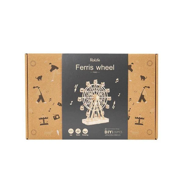 ROBOTIME Ferris Wheel 3D Wooden Puzzle Music Box