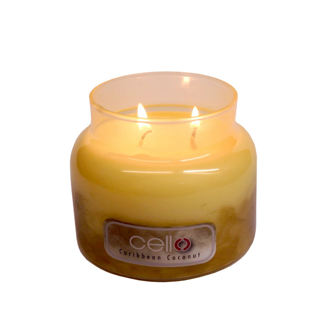 Cello Jar Candle Medium - Caribbean Coconut