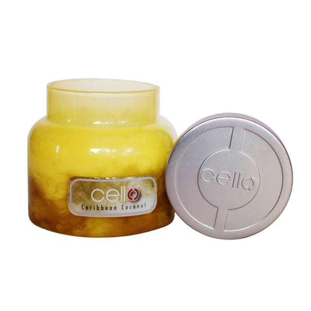 Cello Jar Candle Medium - Caribbean Coconut