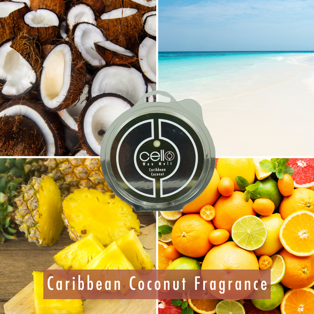 Cello Wax Melt - Caribbean Coconut