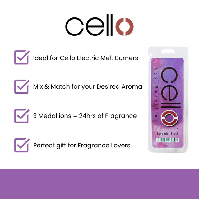 Cello Wax Medallions - Lavender Fresh