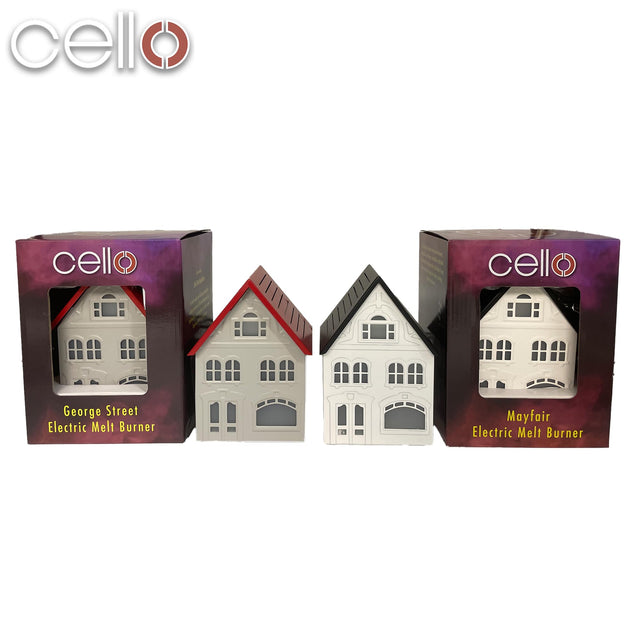 Cello Mayfair House Electric Wax Burner - Black & White