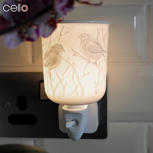 Cello Porcelain Plug In Electric Wax Burner - Bird