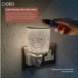 Cello Porcelain Plug In Electric Wax Burner- Cat