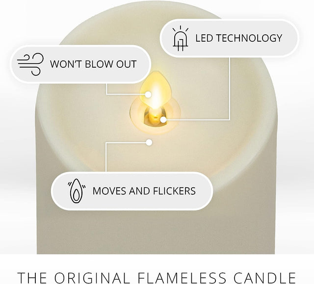 Luminara Outdoor 3.75" x 7.25" Ivory Pillar