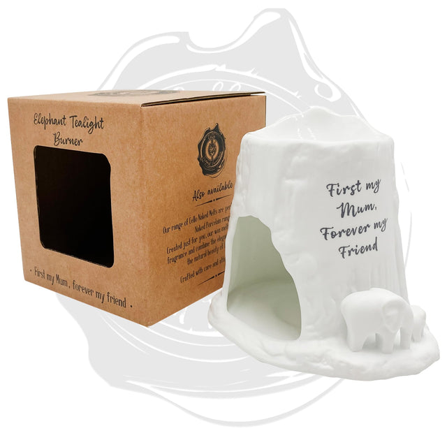 Cello Elephant Tealight Burner - First my Mum, Forever my friend