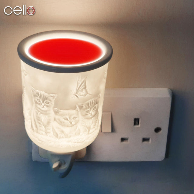 Cello - Porcelain Plug In Electric Wax Burner - Kitten