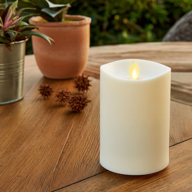 Luminara Outdoor 3.25" x 5.15" Ivory Pillar