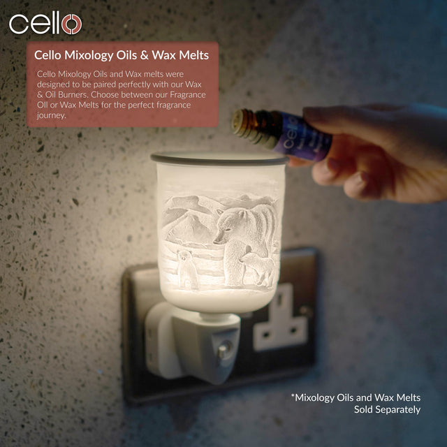 Cello - Porcelain Plug In Electric Wax Burner - Polar Bear