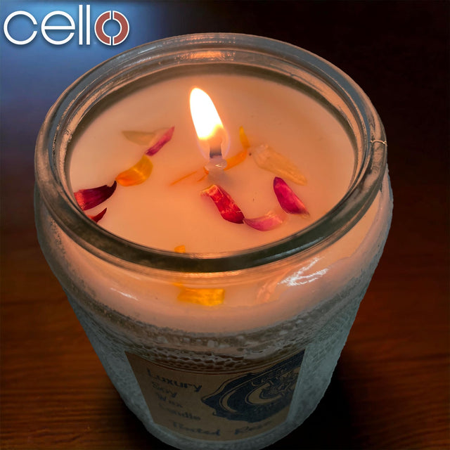 Cello Naked Candle with Convection Spinner - Tinted Rose