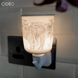 Cello Porcelain Plug In Electric Wax Burner - Elephant