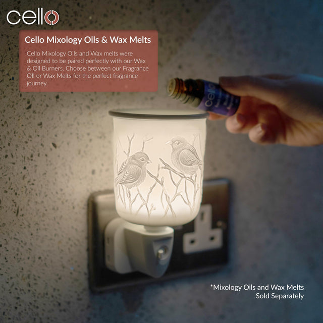 Cello Porcelain Plug In Electric Wax Burner - Bird