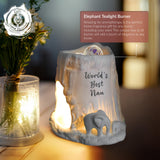 Cello Elephant Tealight Burner - World's Best Nan