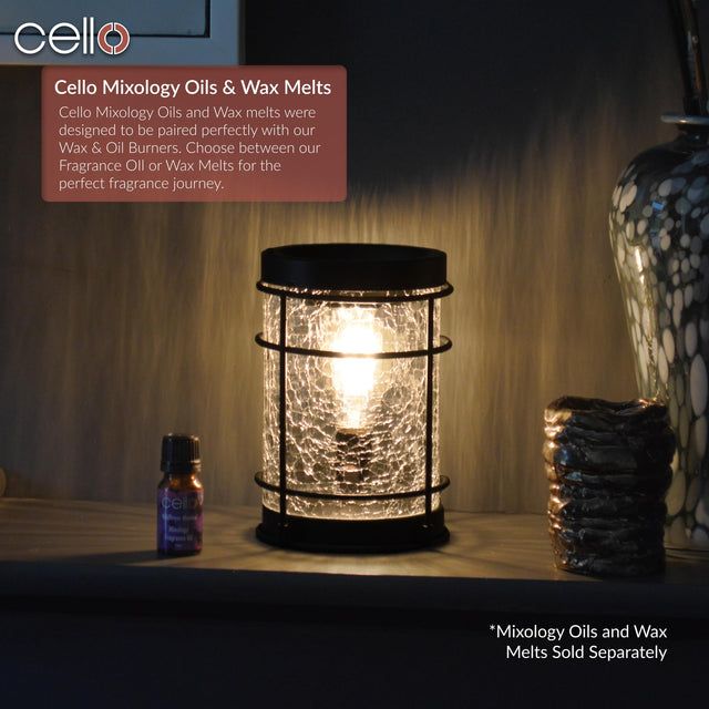 Cello Black Edison Crackle Electric Wax Burner