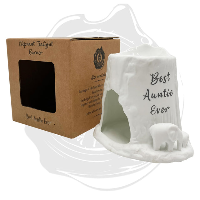 Cello Elephant Tealight Burner - Best Auntie Ever