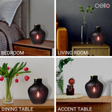 Cello Lighting - Diamond Square Vase Purple