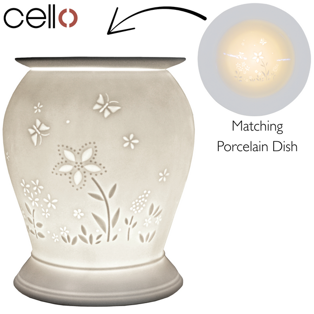 Cello Electric Wax Burner Porcelain Barrel - Flower