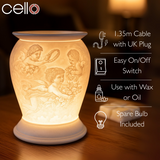 Cello Electric Wax Burner Porcelain Barrel - Cherub