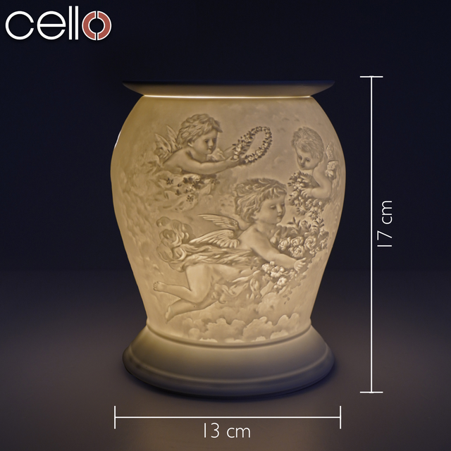 Cello Electric Wax Burner Porcelain Barrel - Cherub