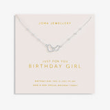 Joma Jewellery Forever Yours Necklace - Just for You Birthday Girl Silver Plated