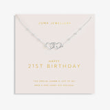 Joma Jewellery Forever Yours Necklace - Happy 21st Birthday Silver Plated