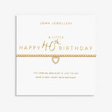 Joma Jewellery Gold Bracelet - Happy 40th Birthday - A Little
