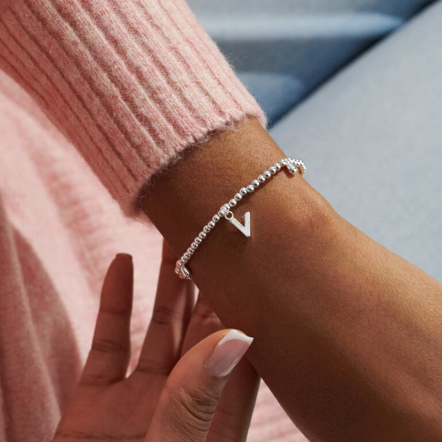 Joma Jewellery Bracelet - A Little Alphabet 'V'